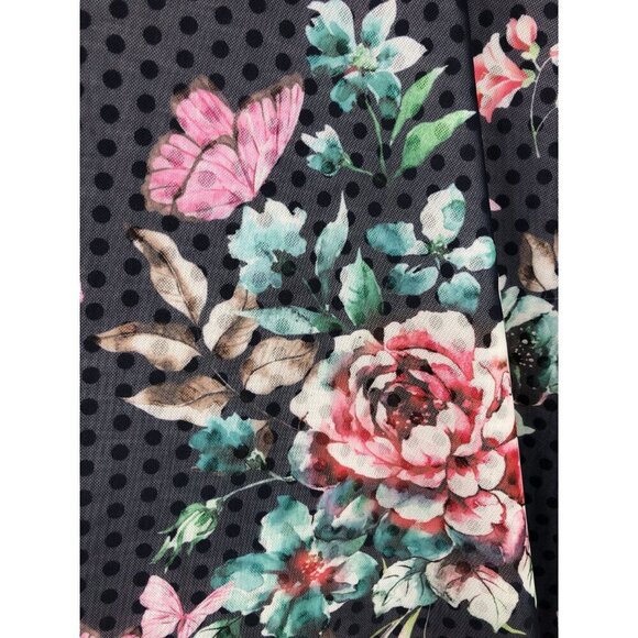 Catherines Floral Polka Dot Short Sleeve Top Womens 2XWP Plus Size Butterfly Y2k - Picture 4 of 7